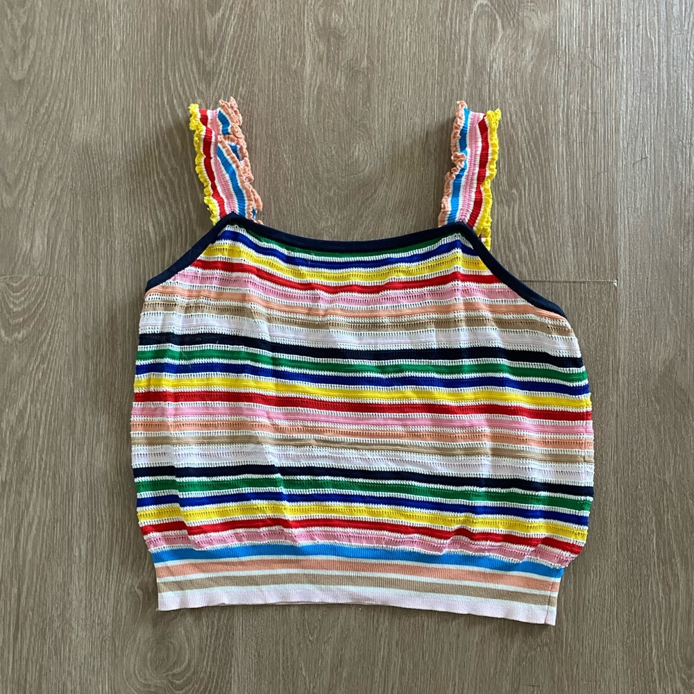 Jcrew multi colored tank top size L